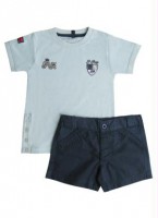 Conjunto Camiseta e Bermuda Azul Pequeno Anjo