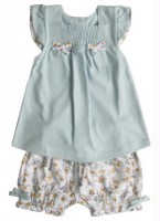 Conjunto Bata e Short Azul Pequeno Anjo
