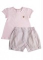 Conjunto Bata e Short Rosa Pequeno Anjo