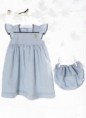 Conjunto Vestido e Calcinha Azul Pequeno Anjo